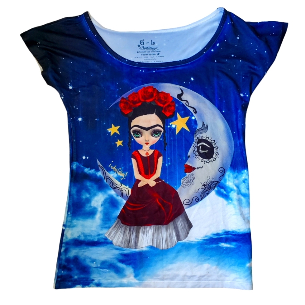 Frida Kahlo Sugar Skull Tee L